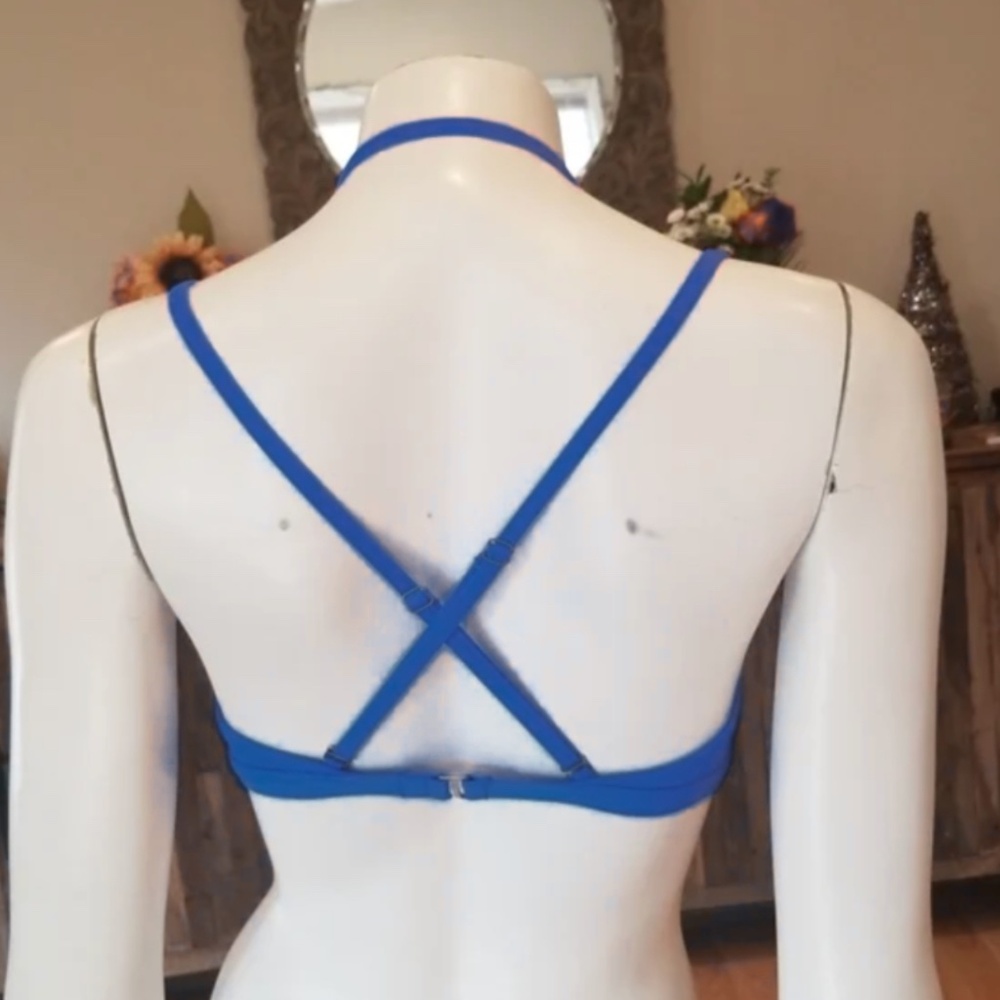 EUC – Athleta – Strappy Bikini Top – Navy – Size Medium - Picture 3 of 7